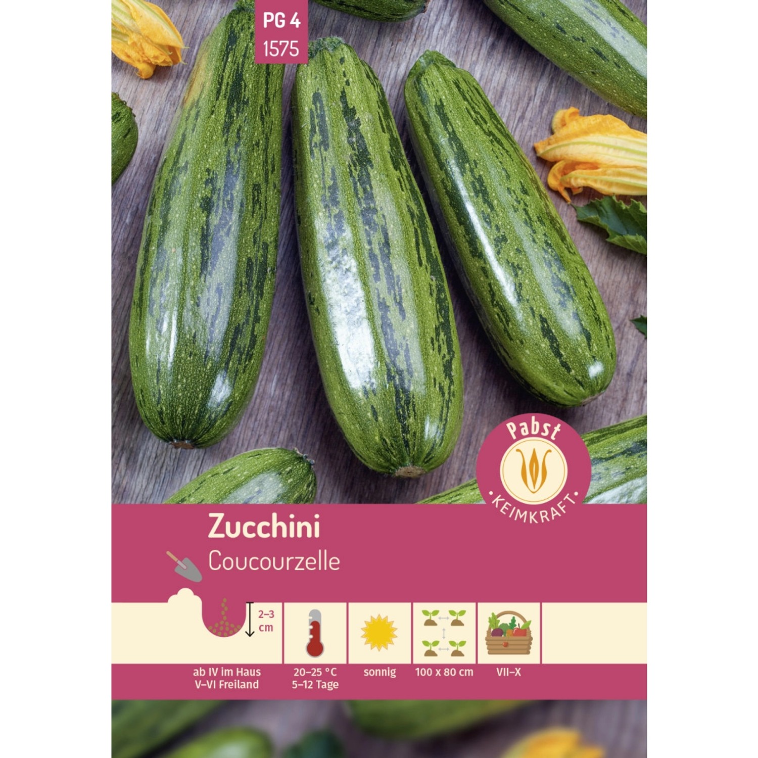 Pabst Keimkraft Zucchini Wüchsig & Rankenlos Coucourzelle Saatgut günstig online kaufen