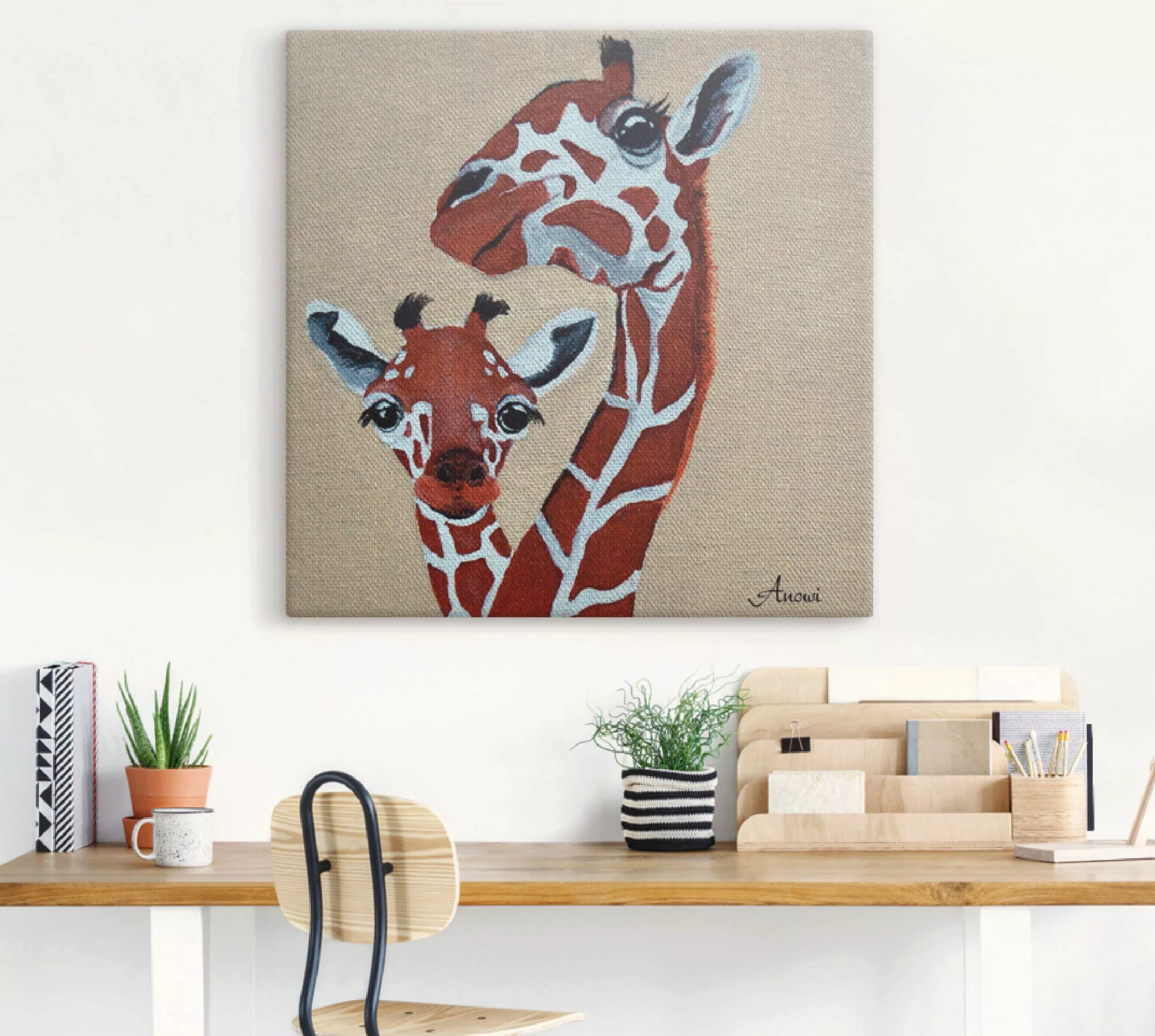 Artland Leinwandbild »Giraffen«, Wildtiere, (1 St.), auf Keilrahmen gespann günstig online kaufen