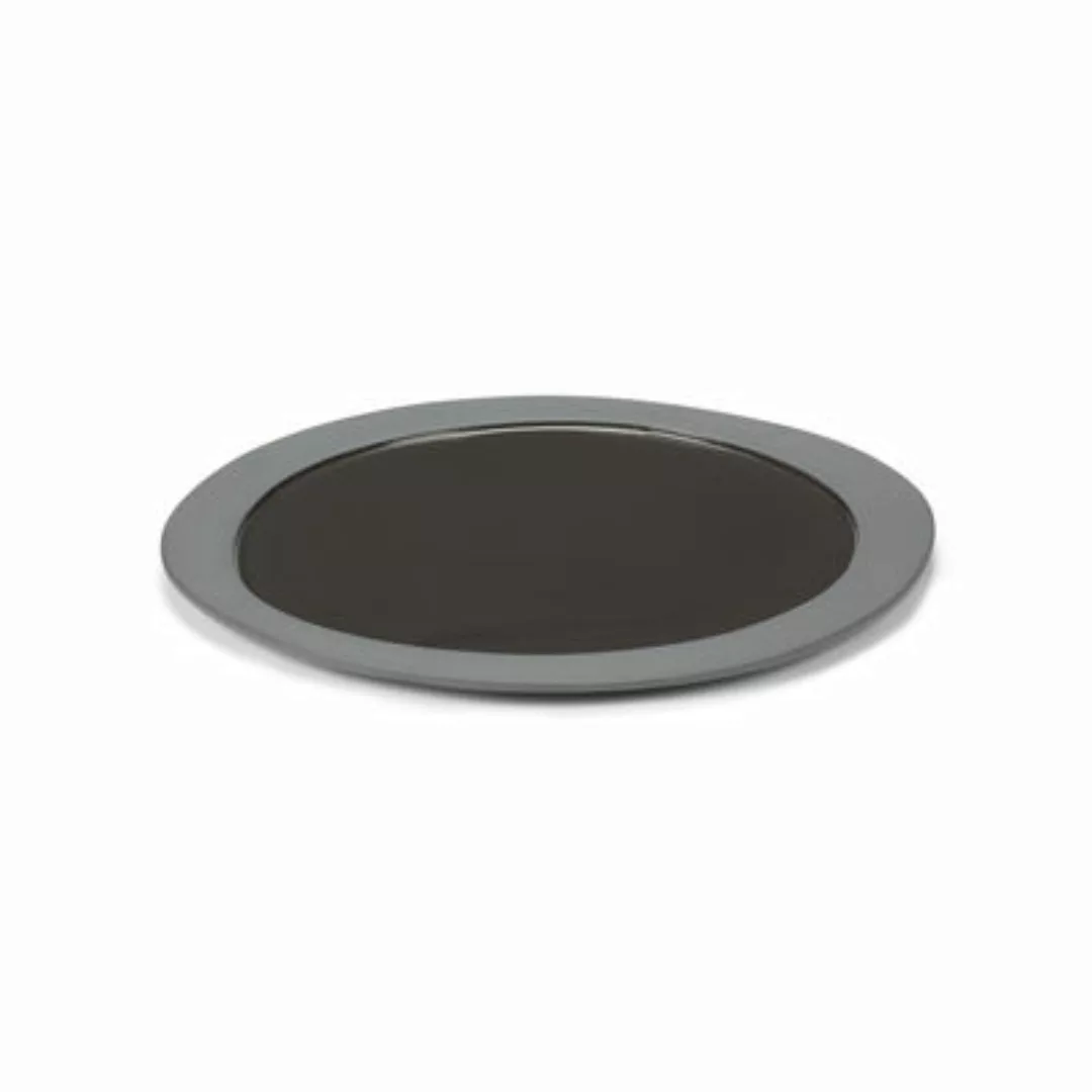 Teller Inner Circle keramik grau / Medium- 28 x 25 cm / Steinzeug - valerie günstig online kaufen