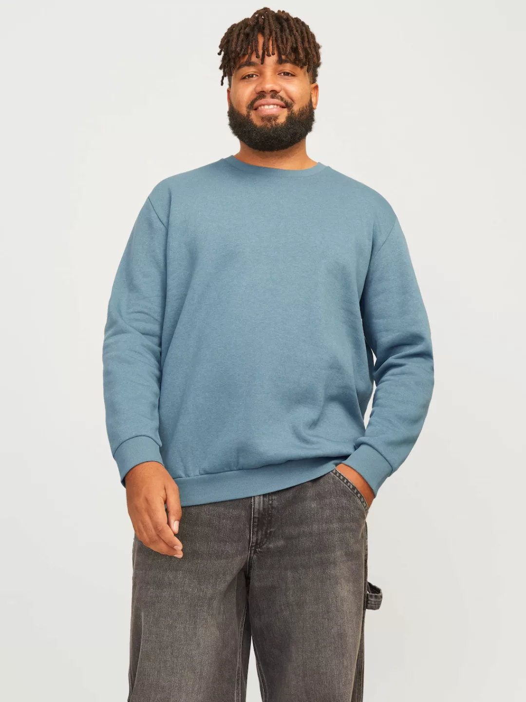 Jack & Jones PlusSize Sweatshirt "JJEBRADLEY SWEAT CREW NOOS PLS", mit Ripp günstig online kaufen