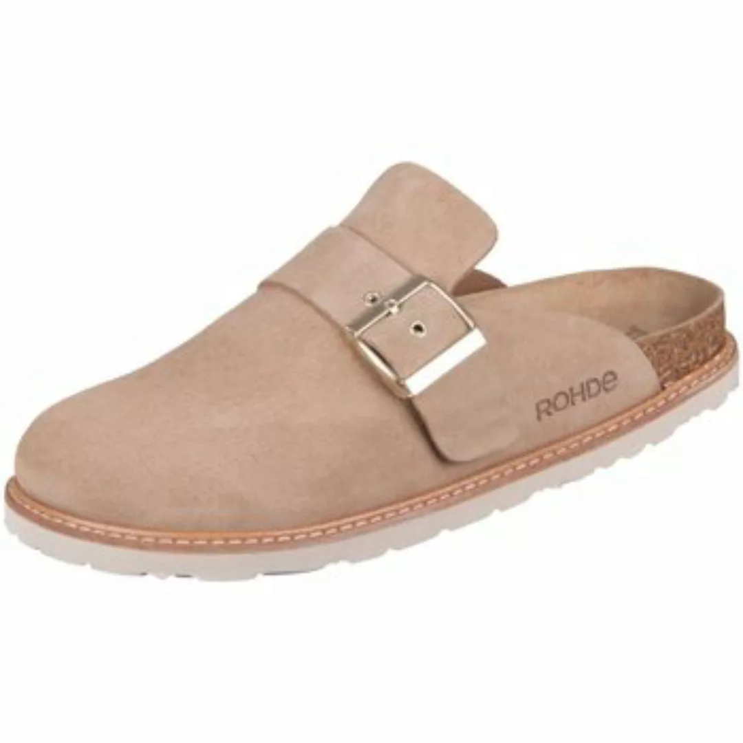 Rohde  Clogs Pantoletten Messina 5514-14 natur Velourleder 5514-14 günstig online kaufen