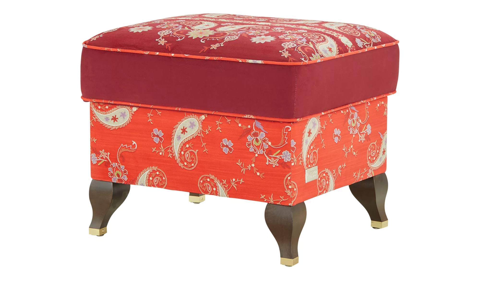 bassetti by SCHRÖNO Hocker  Ferrara - rot - 58 cm - 45 cm - 48 cm - Polster günstig online kaufen