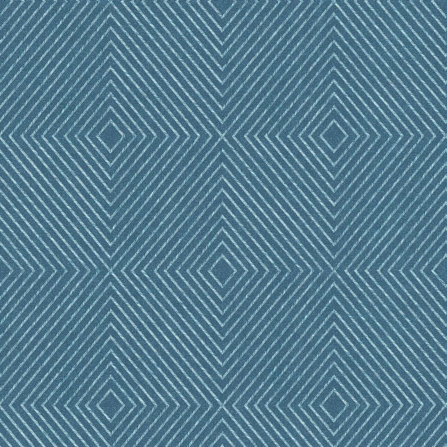 Bricoflor Blaue Tapete mit Rautenmuster Metallic Vliestapete Geometrisch Id günstig online kaufen