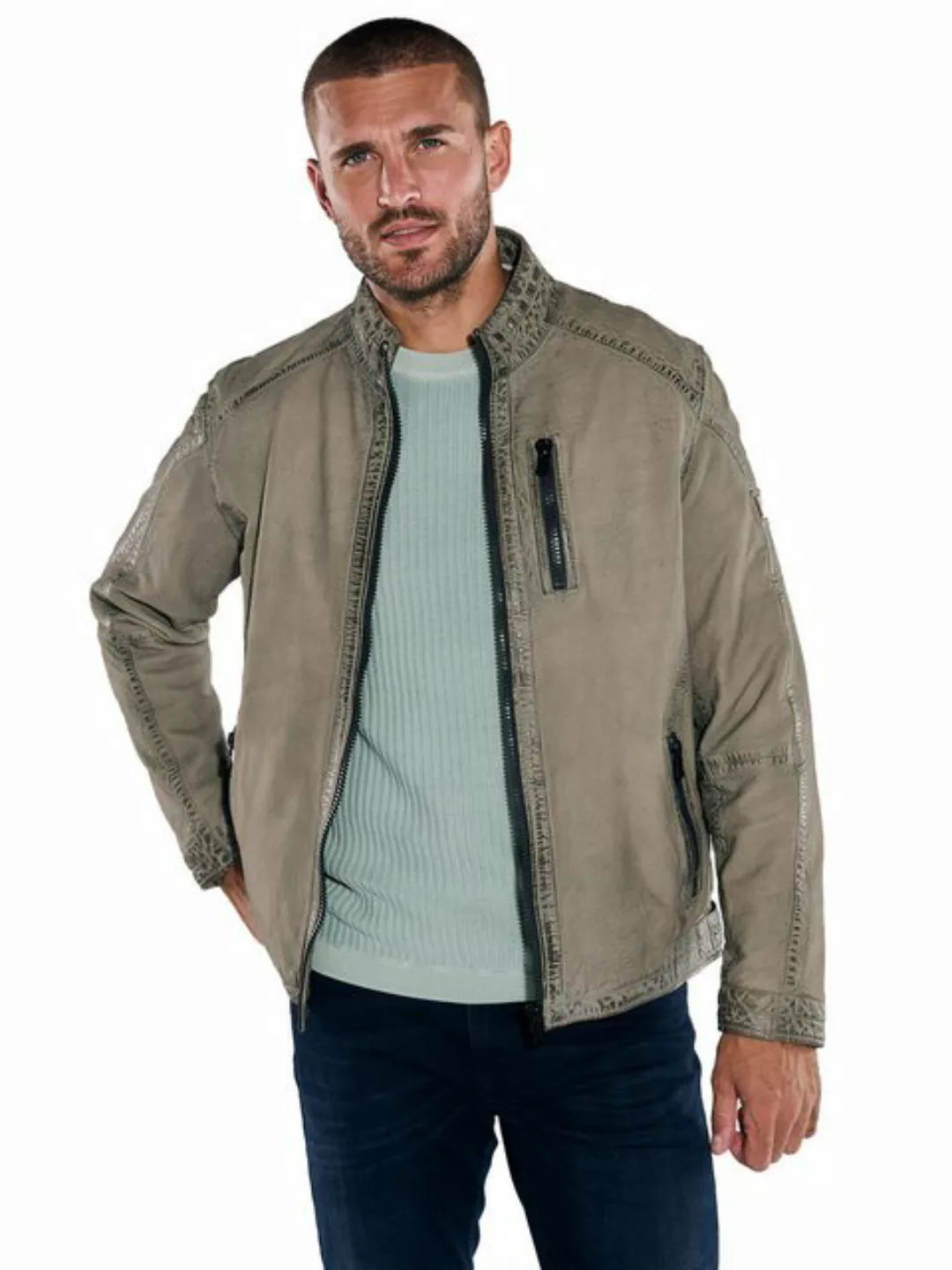 emilio adani Lederjacke Lederjacke mit Stehkragen günstig online kaufen