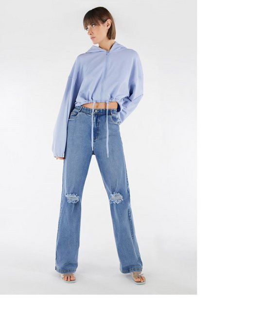 Freddy 5-Pocket-Jeans Freddy Damen Fit Jeans - High Waist Wide Leg - Distre günstig online kaufen