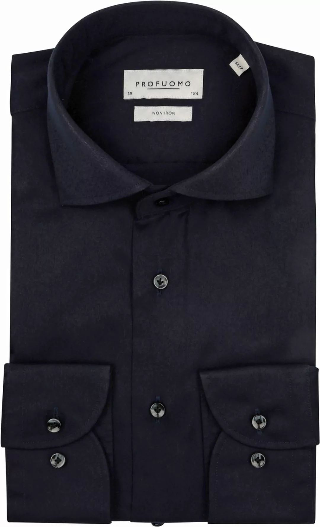 Profuomo Twill Hemd Navy Extra Lange Ärmel - Größe 37 günstig online kaufen