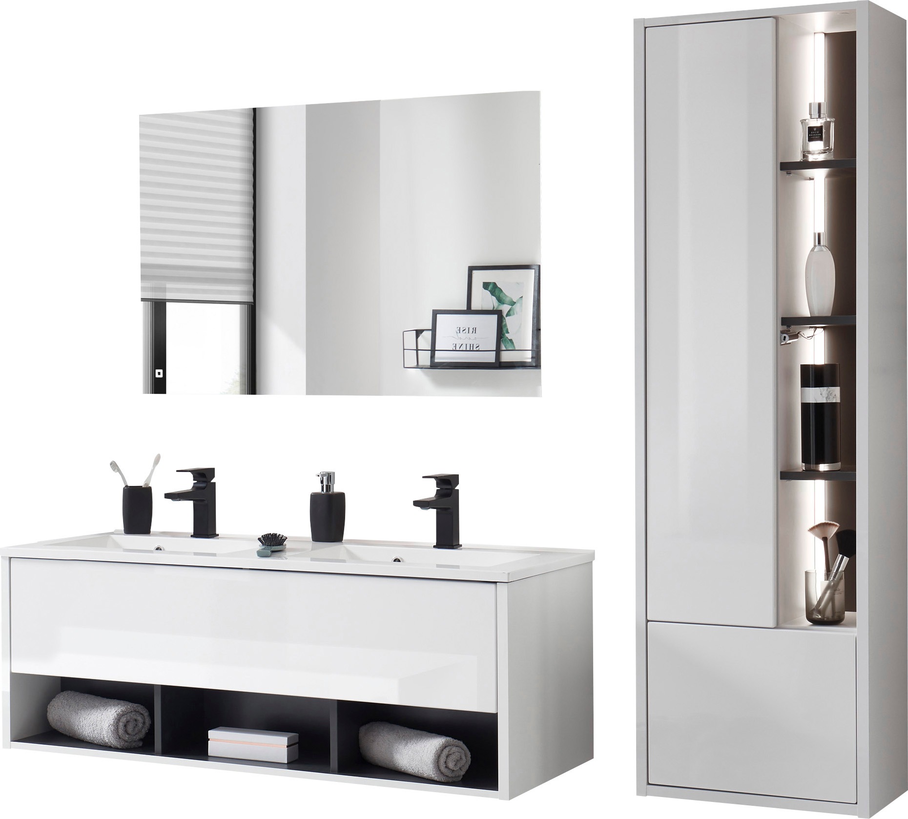 Places of Style Badmöbel-Set "Studio Line, Bad im modernen Design, 3-teilig günstig online kaufen