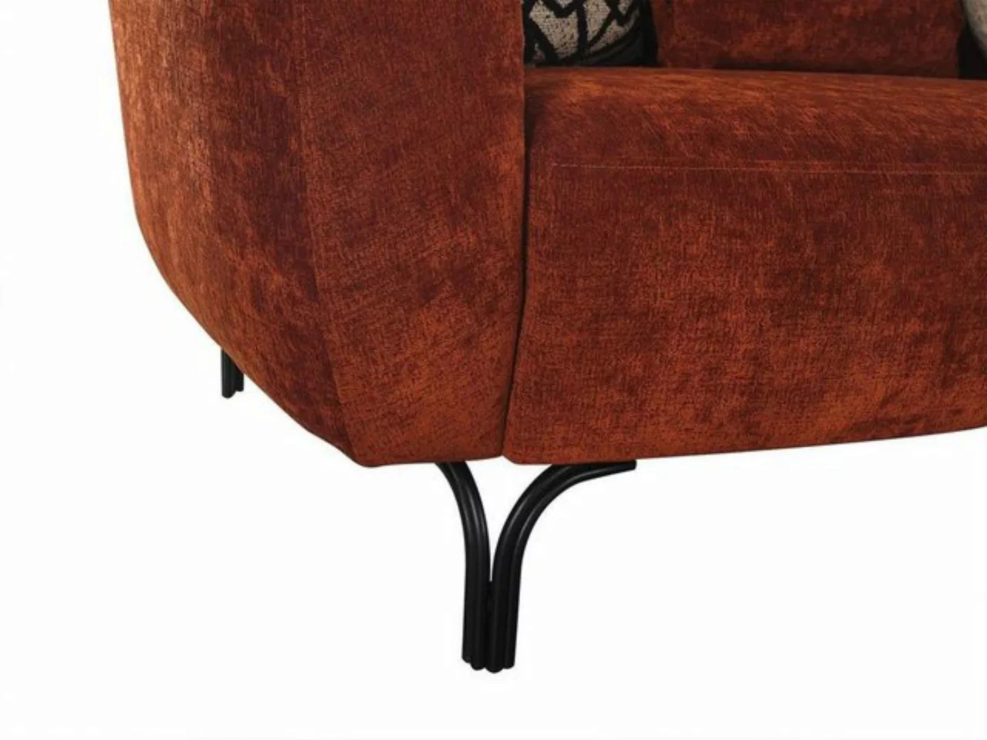 JVmoebel Sofa Sofagarnitur Sofa Sessel 431 Sitz Stoff Luxus Sofas Orange Wo günstig online kaufen