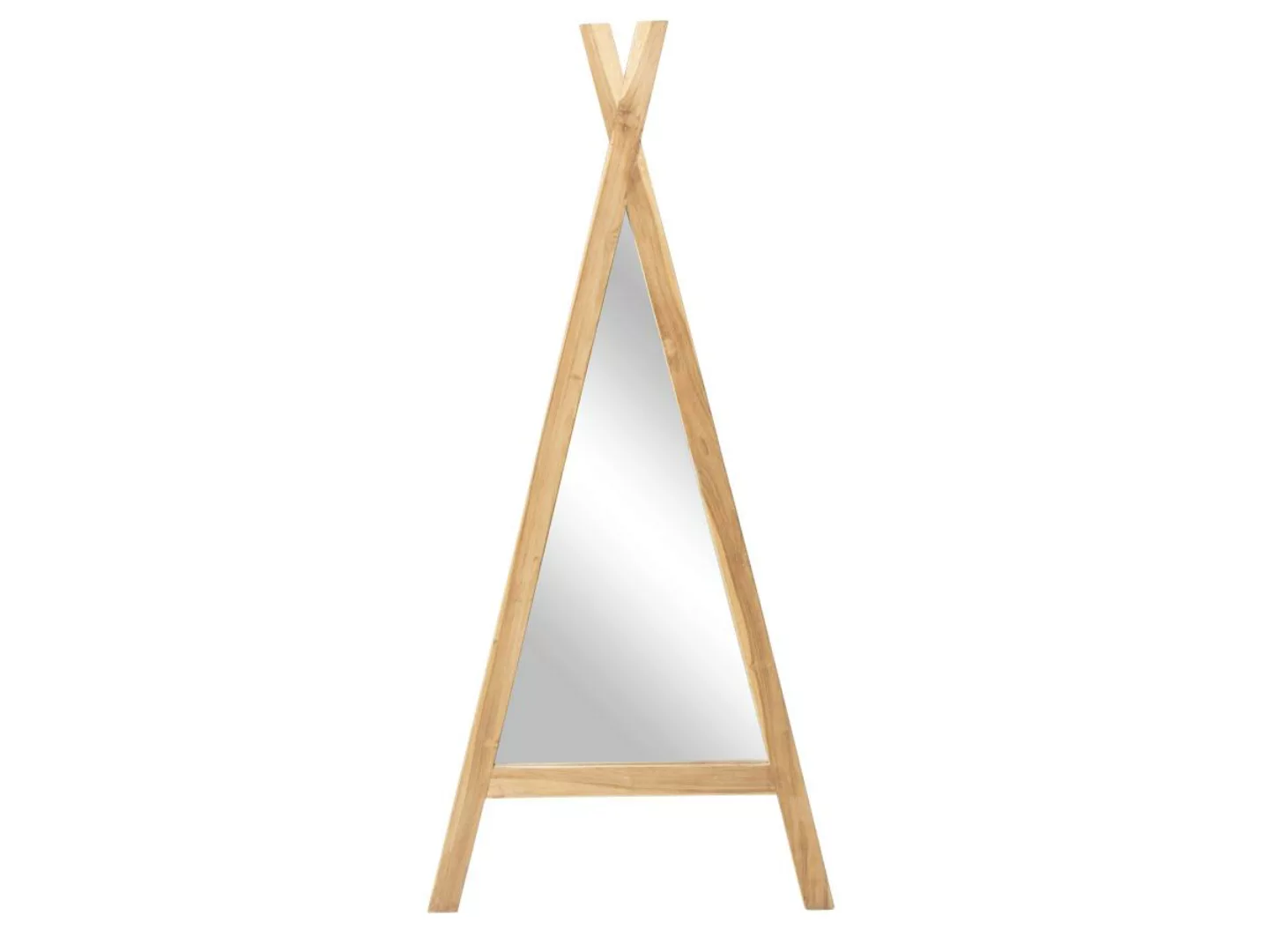 Kinderspiegel Tipi - 55 x 120 cm - Mindi-Holz - Naturfarben - BATAM günstig online kaufen