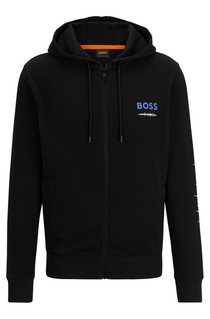 BOSS ORANGE Kapuzenfleecejacke ZeGrafix mit großem Aufdruck auf dem Rücken günstig online kaufen