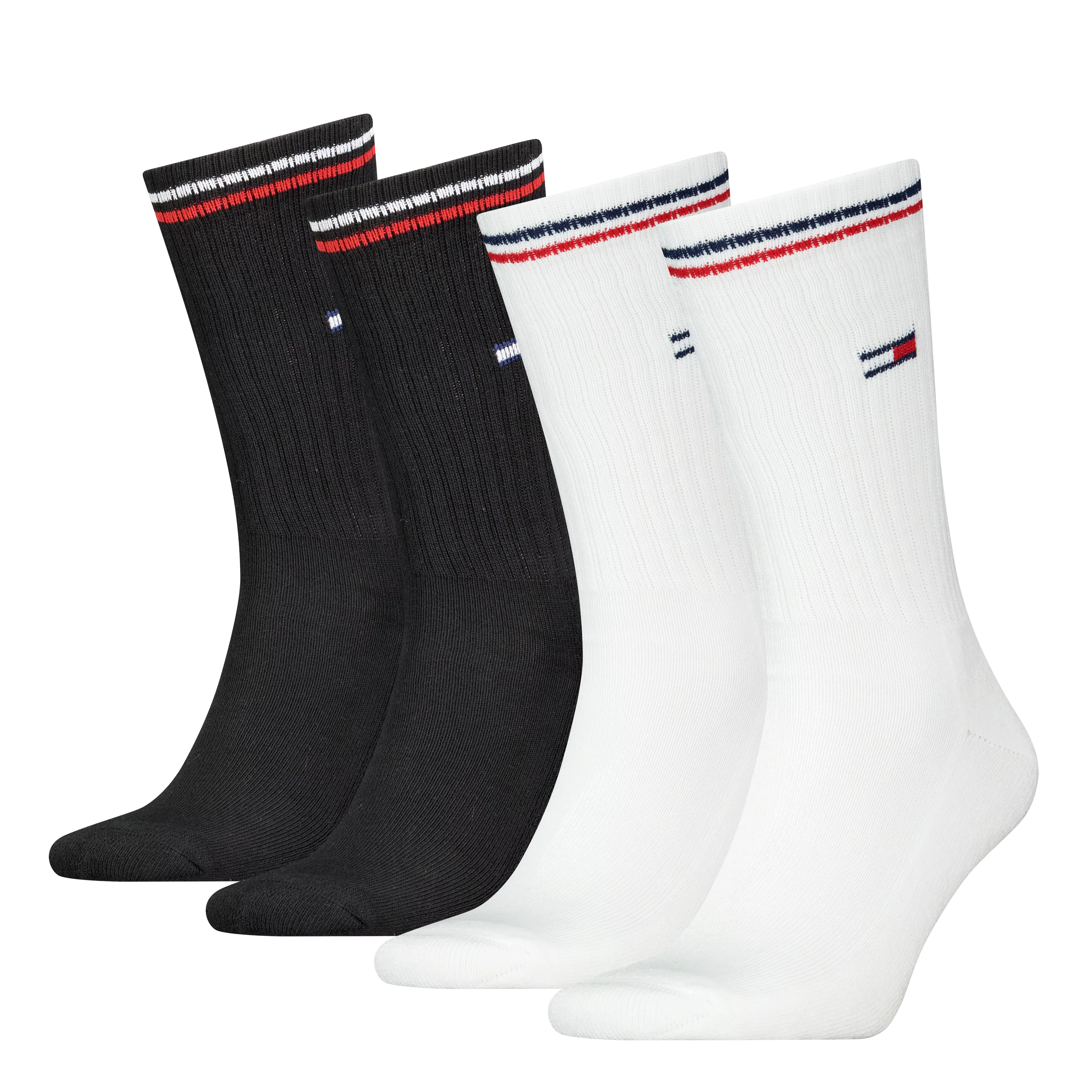 Tommy Hilfiger Socken "TH UNI TJ SOCK 4P ICONIC", (4 Paar), Logo am Bündche günstig online kaufen