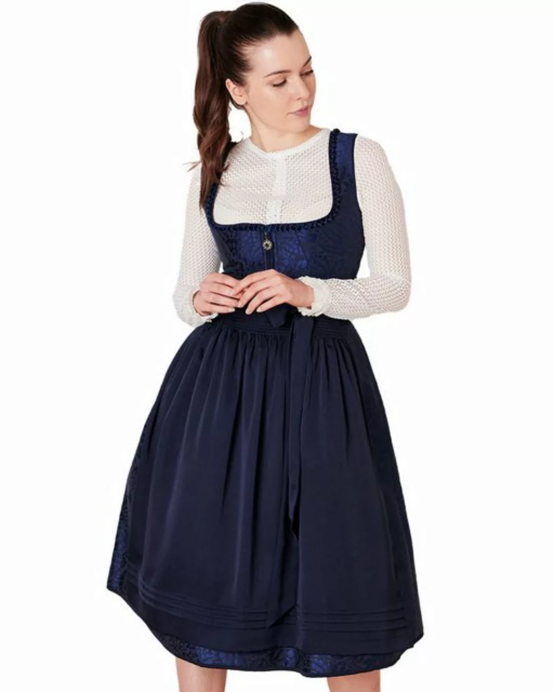 KRÜGER COLLECTION Dirndl Dirndl 'Donata' 112167, Dunkelblau 60cm günstig online kaufen