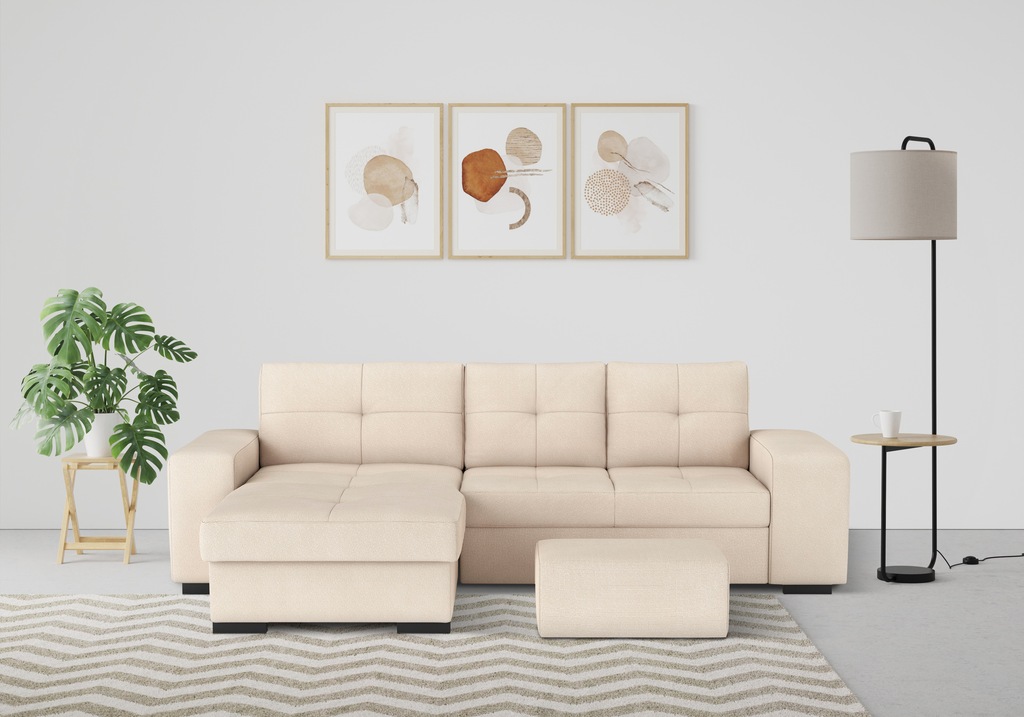 COTTA Ecksofa "Mattina L-Form", inkl. Hocker, wahlweise mit Bettfunktion un günstig online kaufen