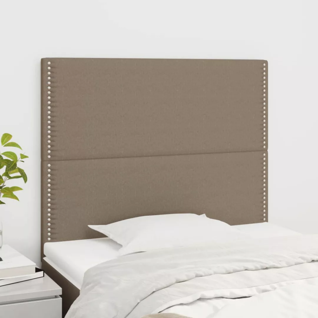 Vidaxl Kopfteile 2 Stk. Taupe 80x5x78/88 Cm Stoff günstig online kaufen