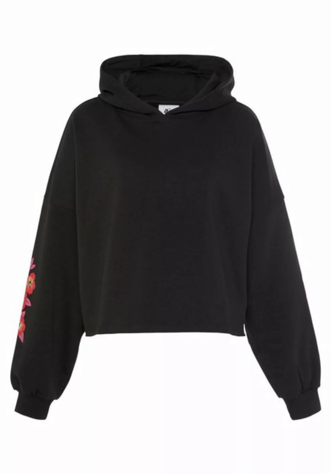 AJC Hoodie in kurzer Oversize-Form mit Puffprint auf den Ärmeln günstig online kaufen