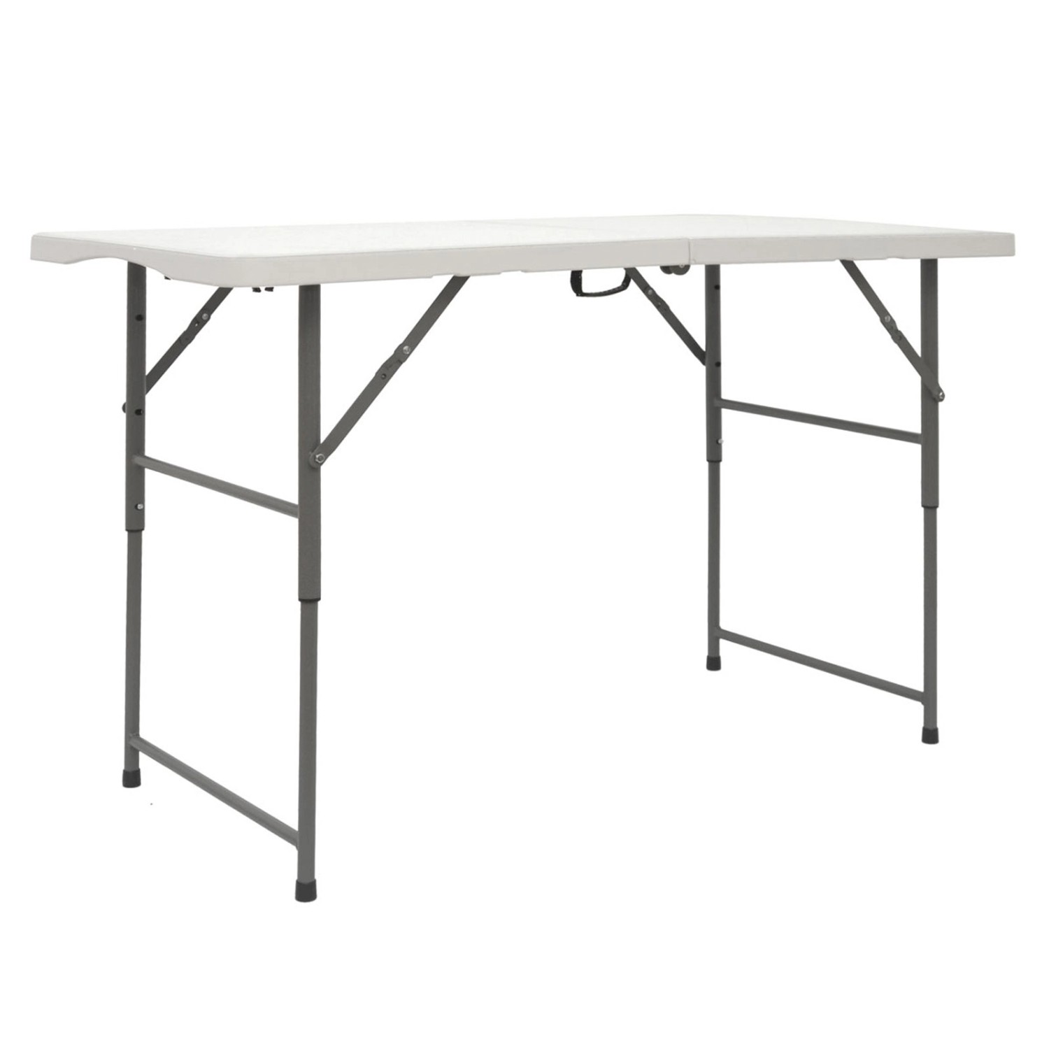 AMANKA Garten Klapptisch 120 x 60 x 74 cm Höhenverstellbar Weiß günstig online kaufen