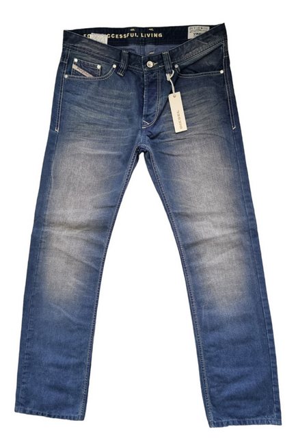 Diesel Gerade Jeans ViKER 0801V (Regular Straight, Blau Used Look 100% Baum günstig online kaufen