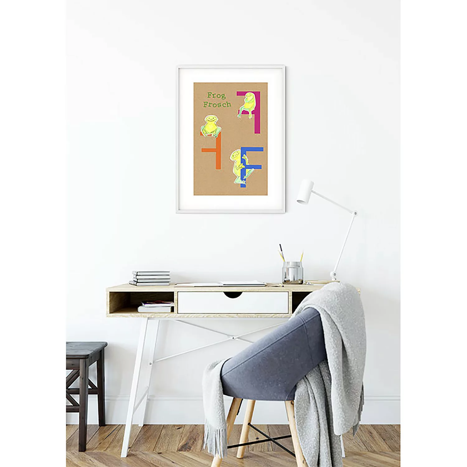 KOMAR Wandbild - ABC Animal F - Größe: 50 x 70 cm mehrfarbig Gr. one size günstig online kaufen