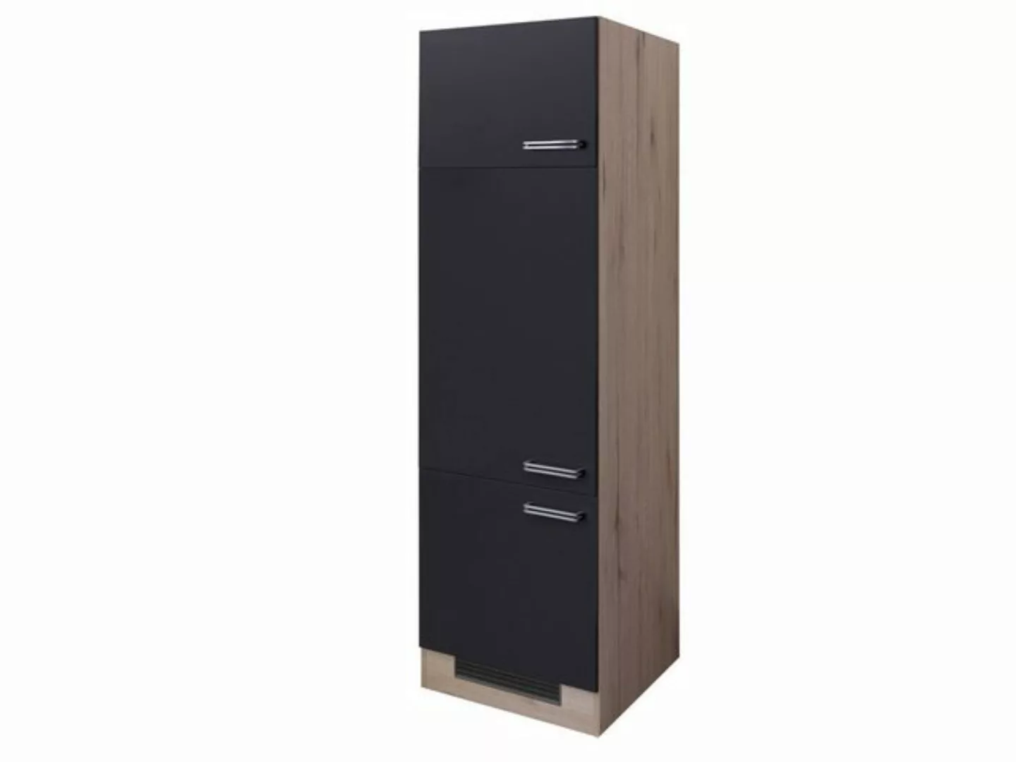 Flex-Well Hochschrank Geräteschrank für Kühlschrank - 60 cm breit - Anthraz günstig online kaufen