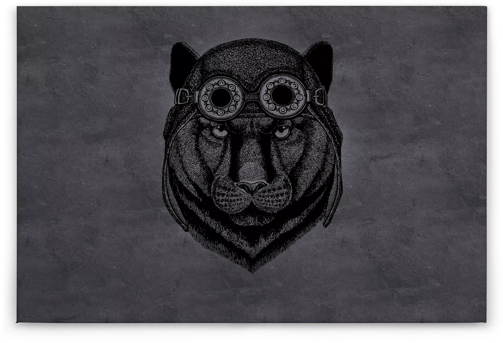 Bricoflor Schwarzes Bild Mit Panther Industrial Leinwand Bild Mit Tier Geze günstig online kaufen