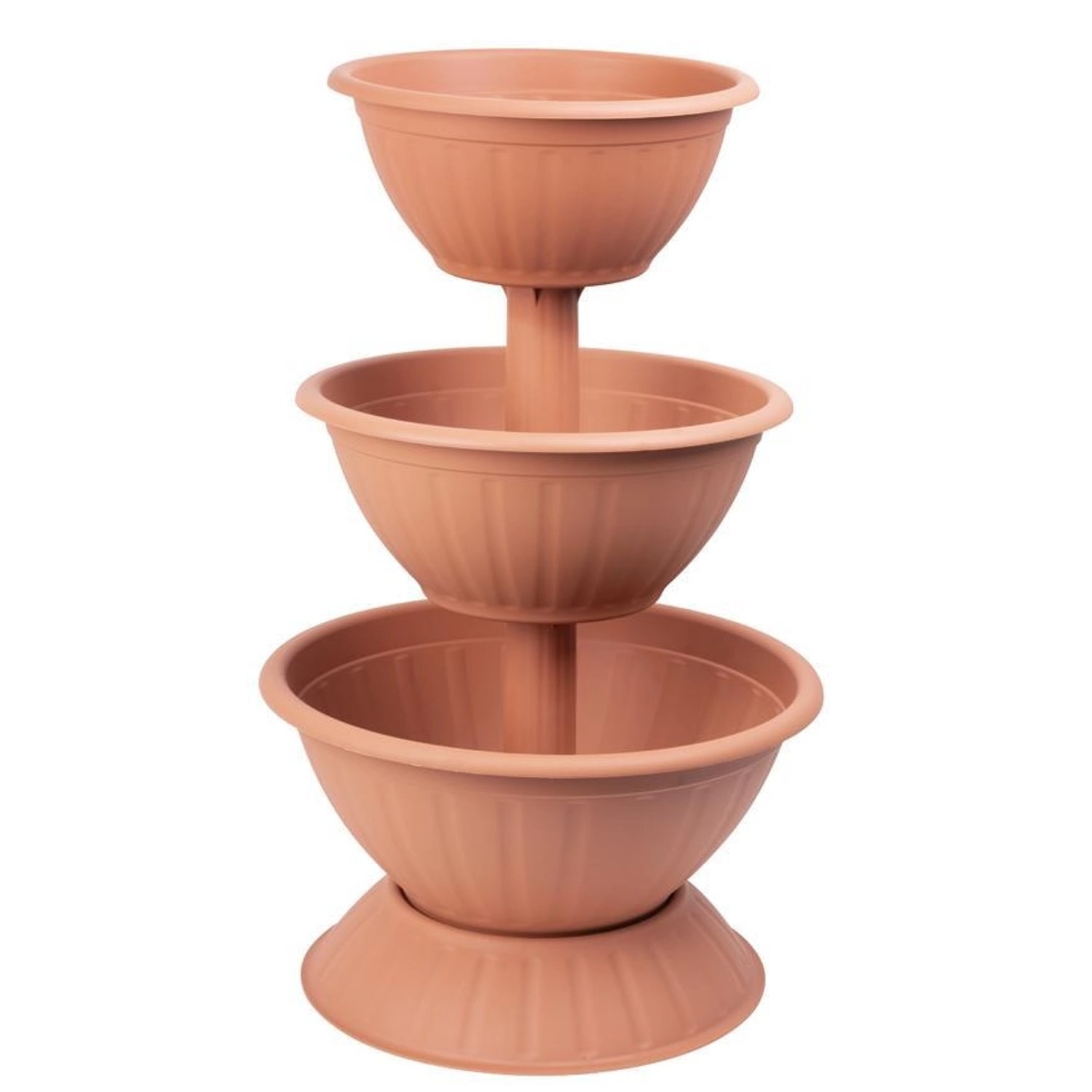 PROREGAL Blumentopf Pyramide, Dreistöckige, 79cm, Terrakotta günstig online kaufen