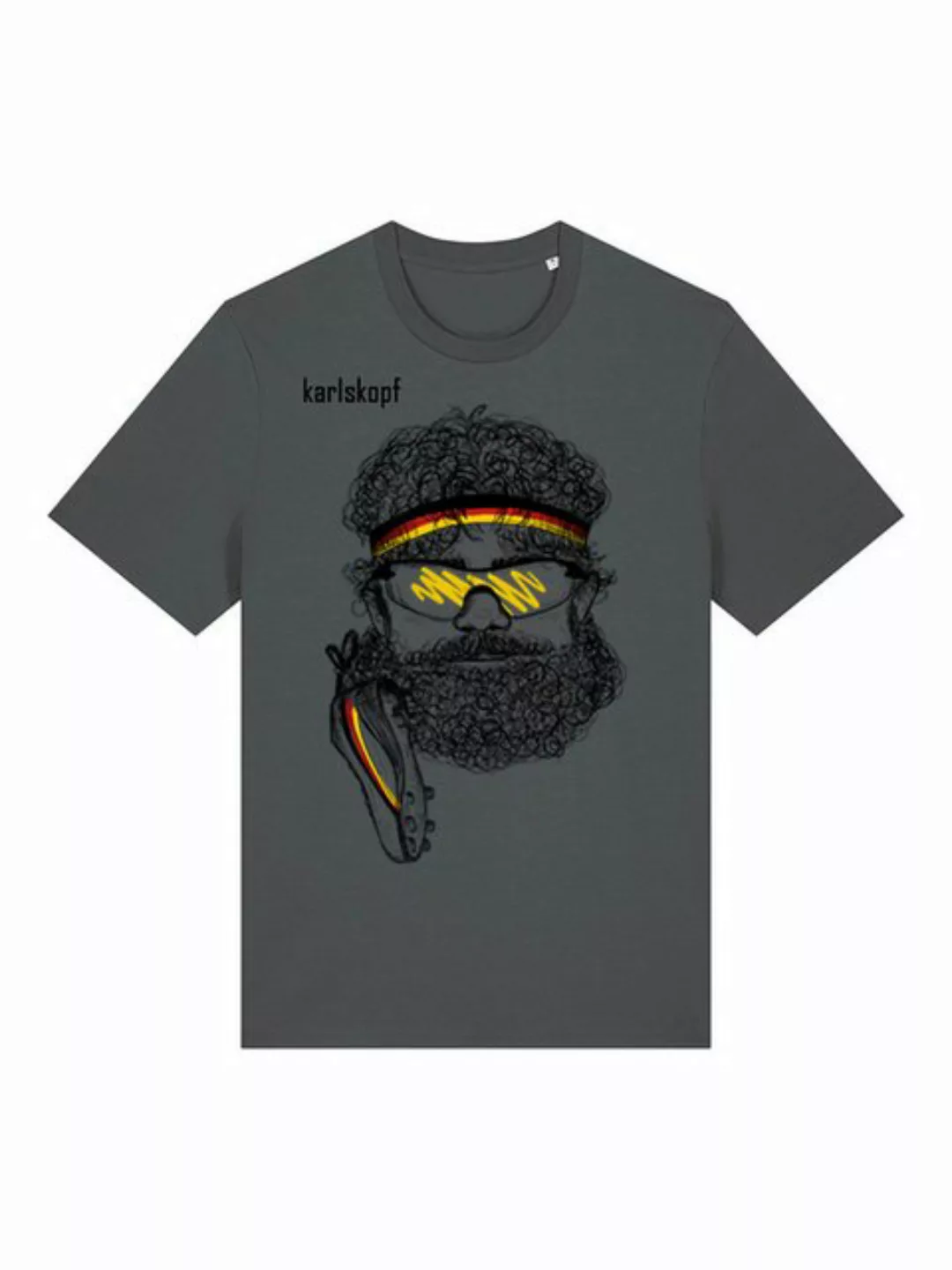 karlskopf Print-Shirt Rundhalsshirt Basic FUSSBALLER günstig online kaufen