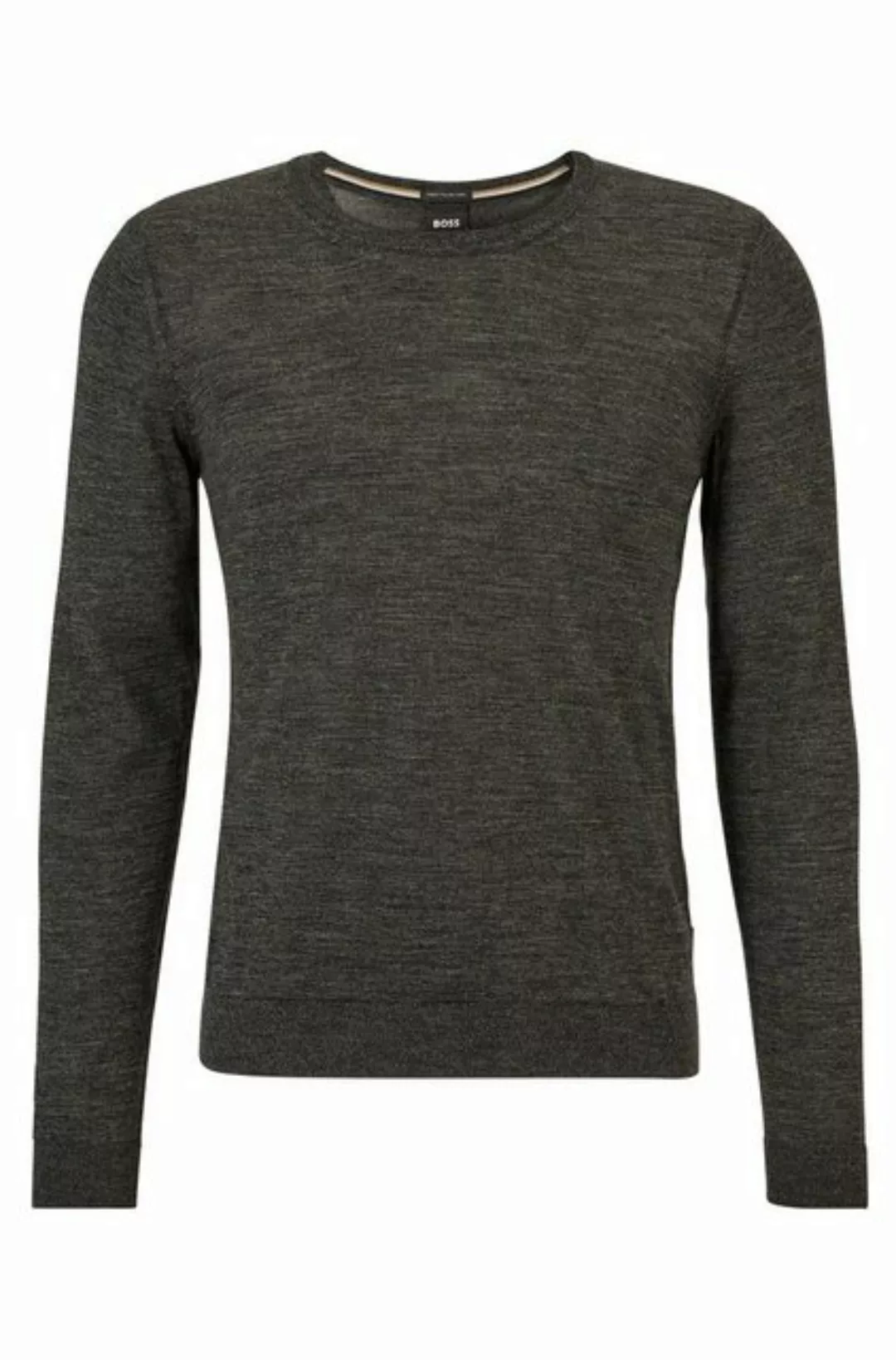 BOSS Strickpullover Slim-Fit Pullover aus Schurwolle günstig online kaufen