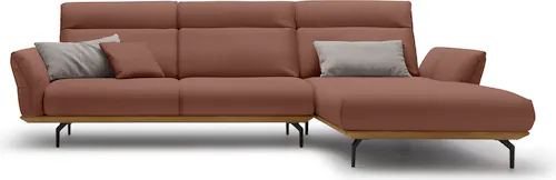 Creation BY ROLF BENZ Ecksofa »CR.460«, Sockel in Nussbaum, Winkelfüße in U günstig online kaufen