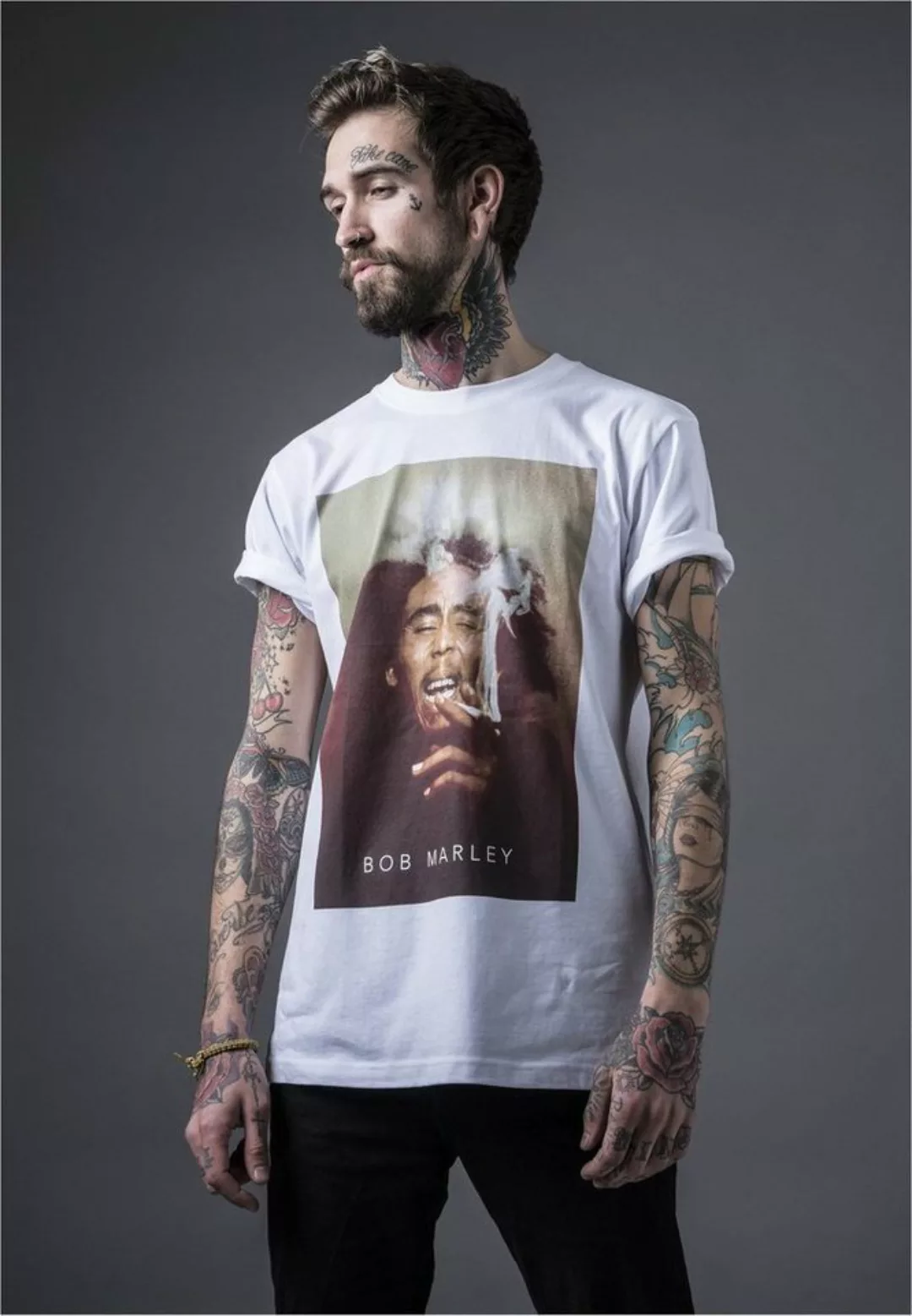 MisterTee T-Shirt "MisterTee Herren Bob Marley Smoke Tee" günstig online kaufen