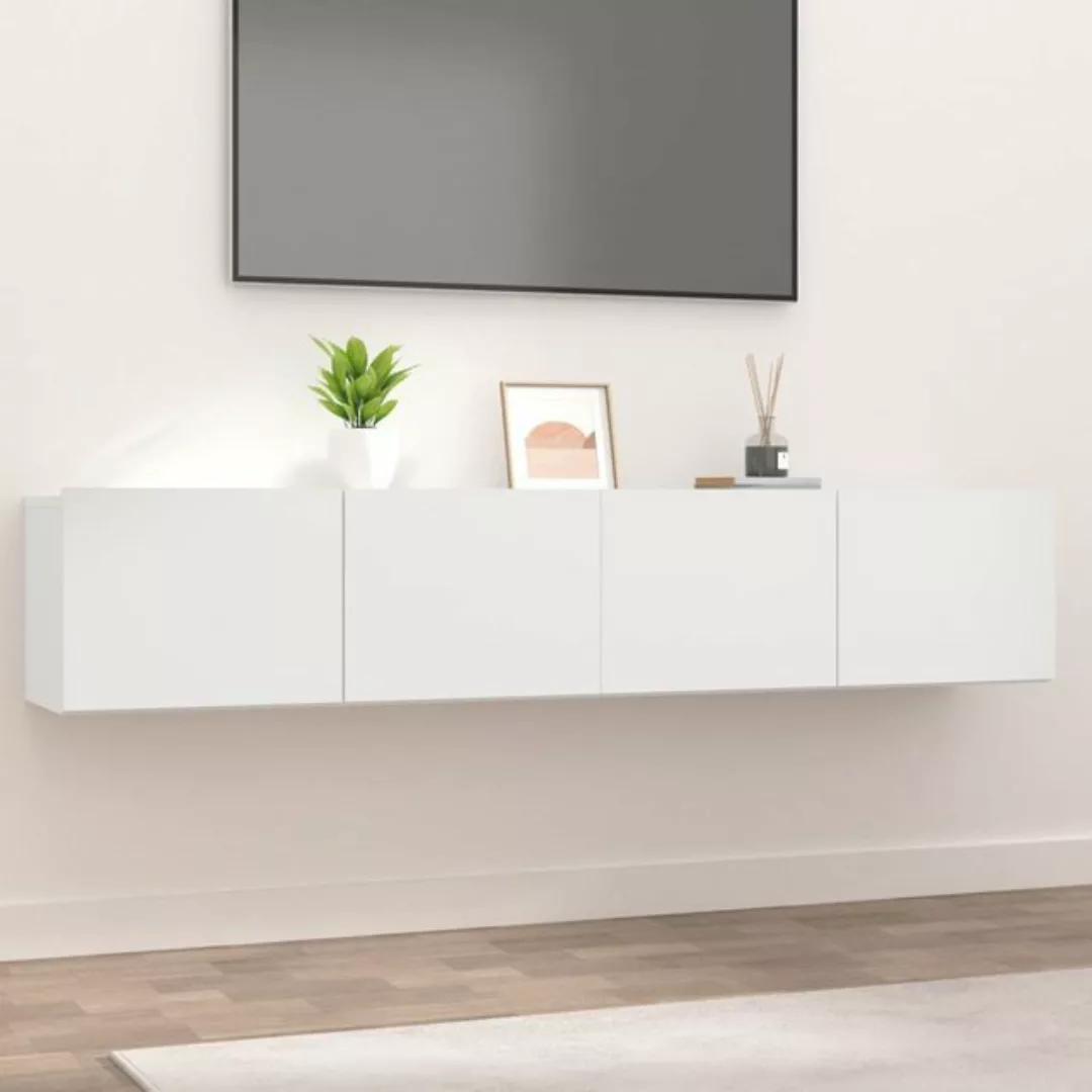 vidaXL TV-Schrank TV-Schränke 2 Stk Weiß 80x30x30 cm Spanplatte Wandschränk günstig online kaufen