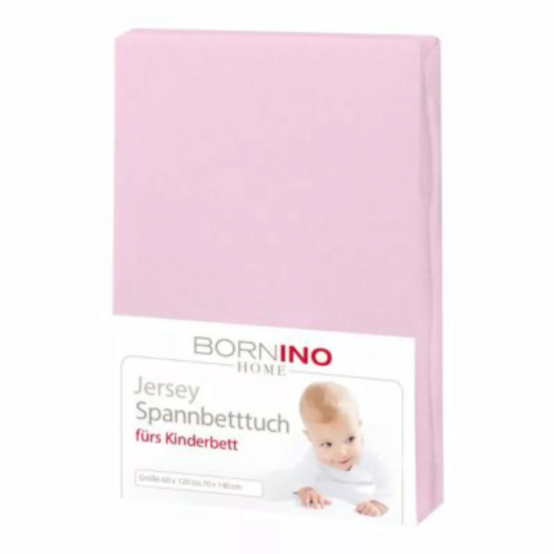 bornino Jersey-Spannbetttuch 60x120 cm - 70x140 cm rosa Gr. one size günstig online kaufen