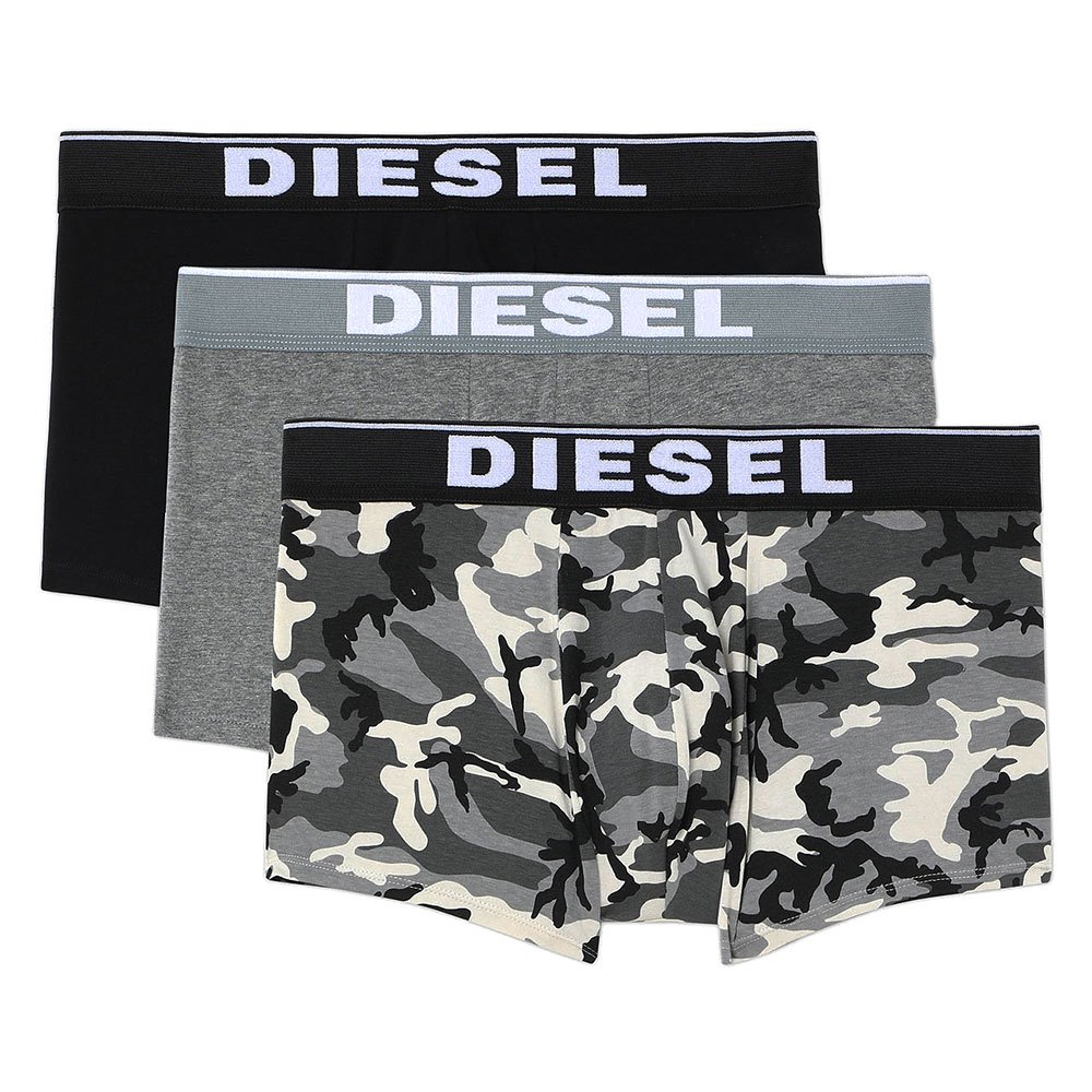 Diesel Umbx Damien Unterhose 3 Einheiten XL Black / Gray / Camouflage günstig online kaufen
