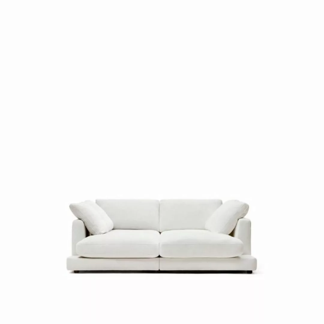 Natur24 Sofa 3-Sitzer Sofa Gabrielle 210 x 193 x 87 cm Weiß günstig online kaufen