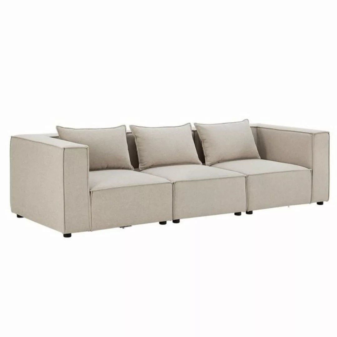 Juskys 3-Sitzer Domas, 3 Teile, M, modulare Couch für Wohnzimmer, Garnitur günstig online kaufen