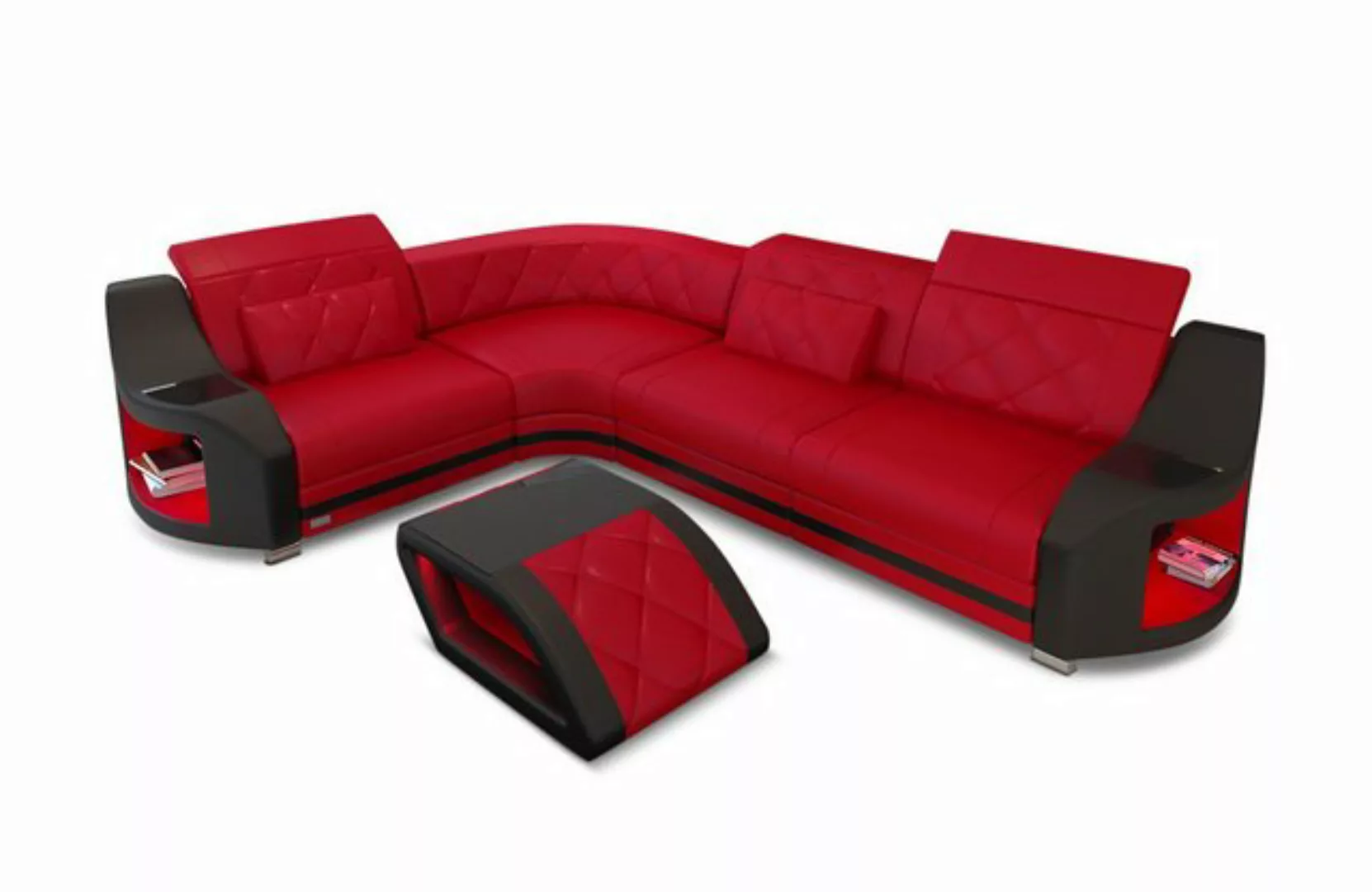 Sofa Dreams Ecksofa Leder Ledercouch Sofa Genua L Form Ledersofa, Couch, mi günstig online kaufen