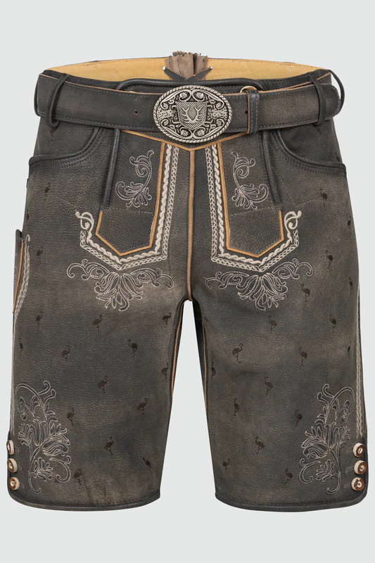 Lederhose Udo mit Gürtel günstig online kaufen