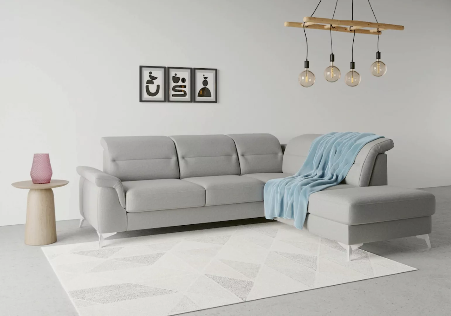 sit&more Ecksofa "Sinatra L-Form", mit Ottomane, optional mit Kopfteilverst günstig online kaufen