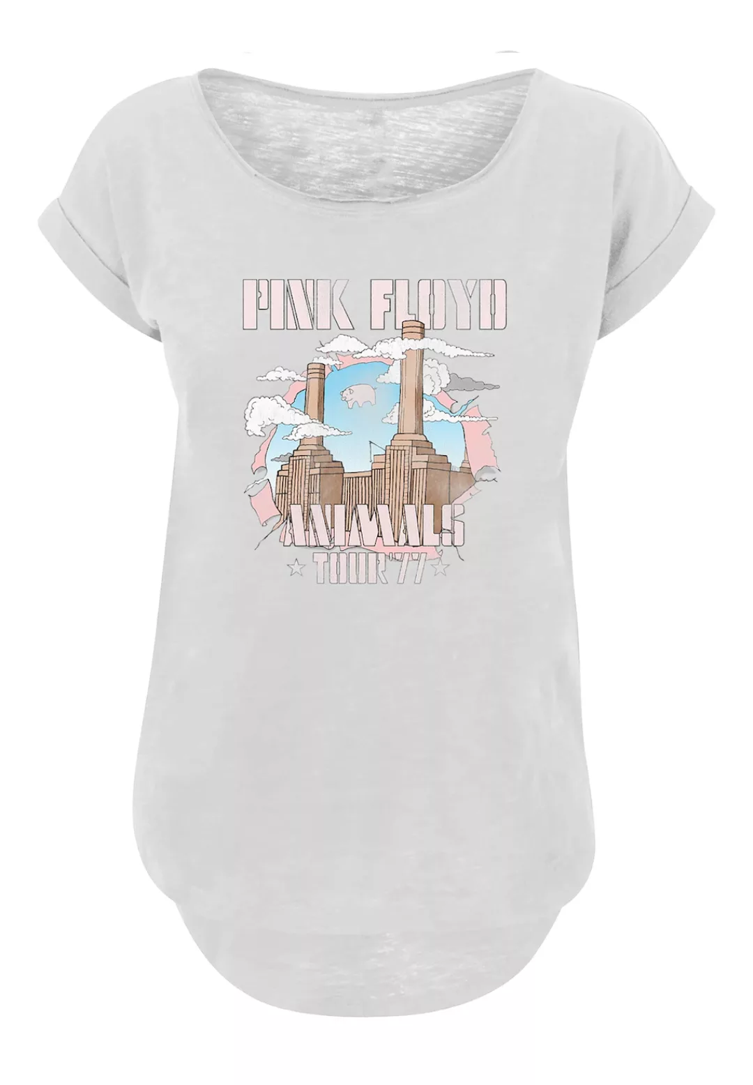 F4NT4STIC T-Shirt "Pink Floyd Animal Factory Ladies Long T-Shirt", Print günstig online kaufen