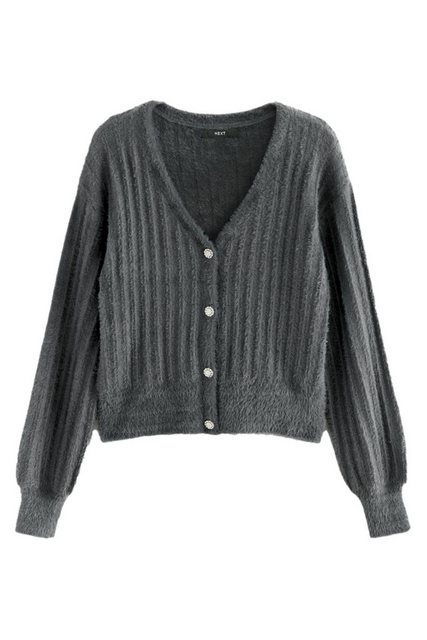 Next Strickjacke Weiche, gerippte Strickjacke mit V-Ausschnitt (1-tlg) günstig online kaufen