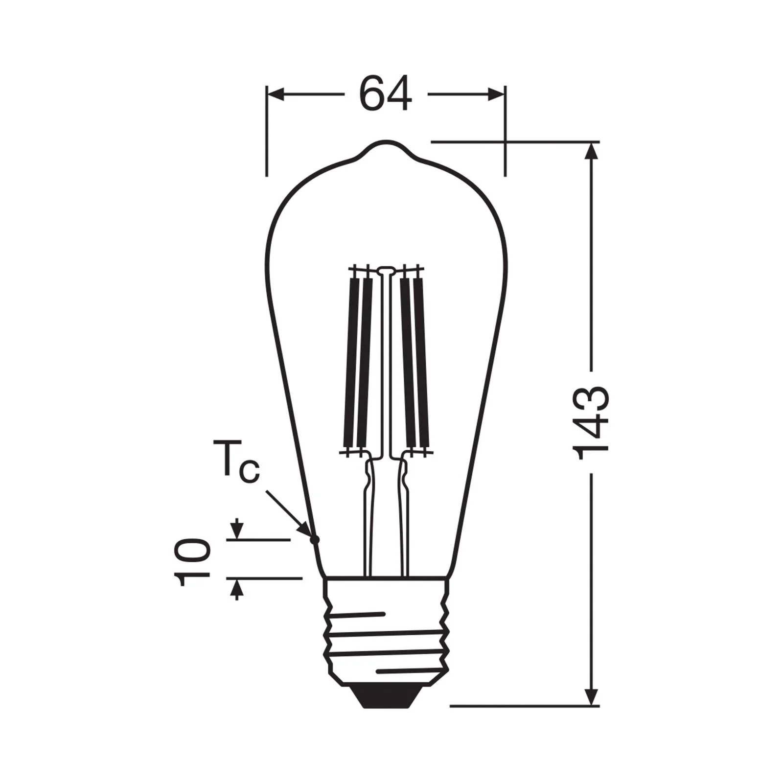 OSRAM LED-Leuchtmittel Edison E27 2,2W Filament 4.000K günstig online kaufen