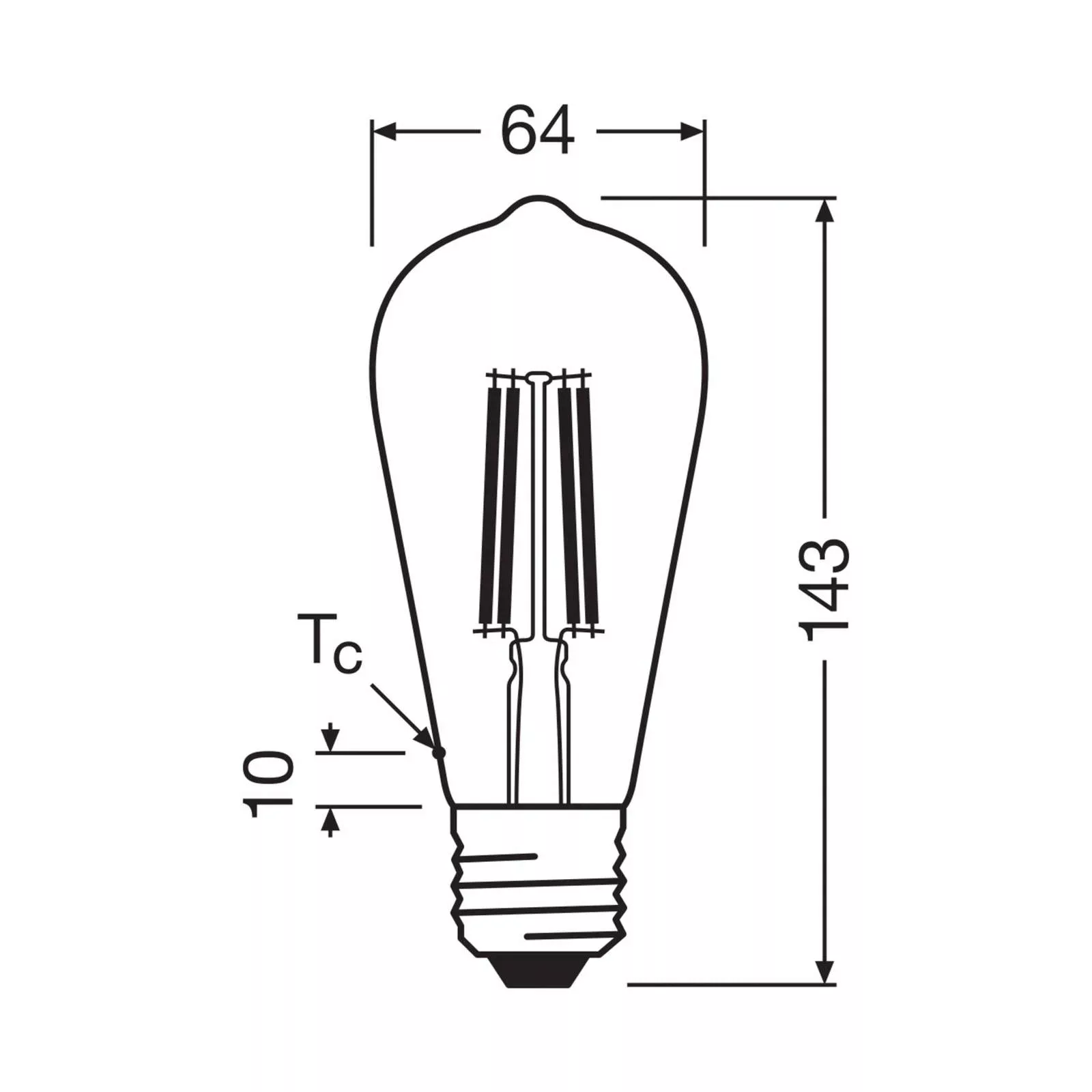 OSRAM LED-Leuchtmittel Edison E27 2,2W Filament 2.700K günstig online kaufen