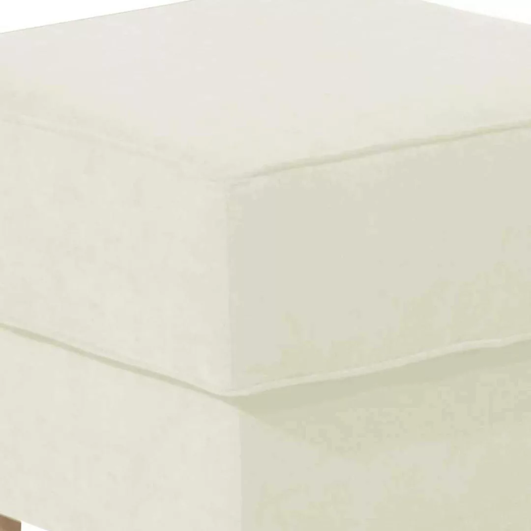 Hocker Velour Creme im Landhausstil 53x45x53 cm günstig online kaufen