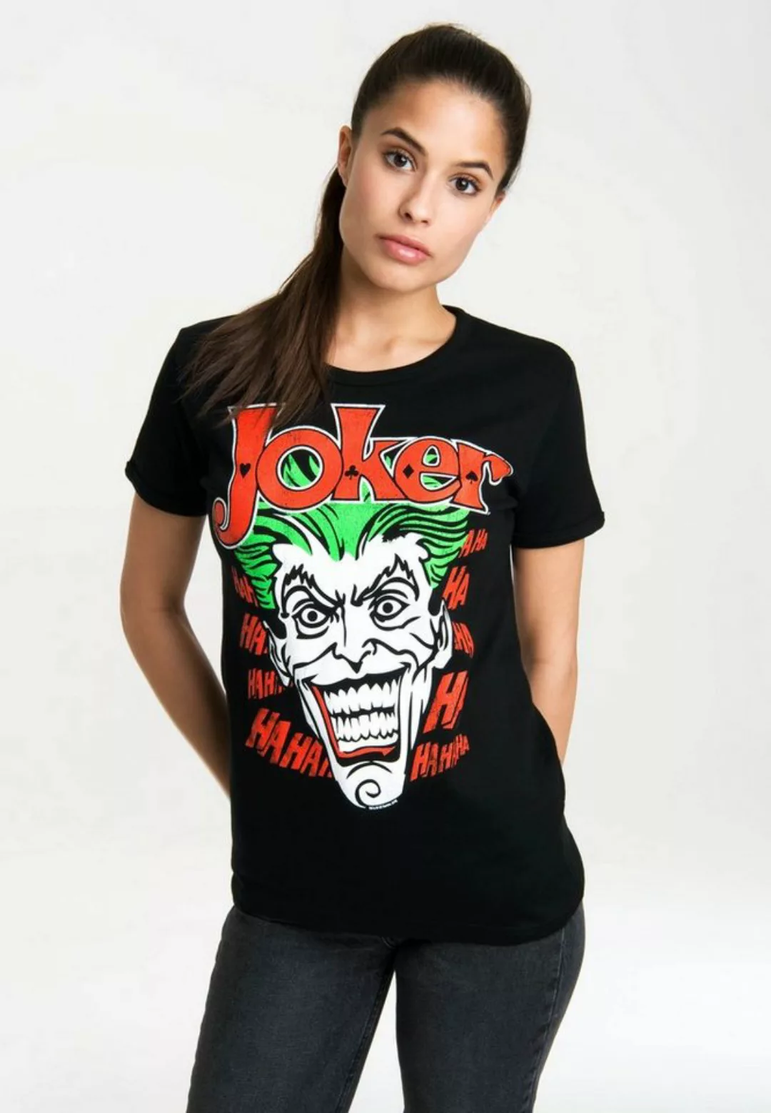 LOGOSHIRT T-Shirt "The Joker", mit lizenzierten Originaldesign günstig online kaufen