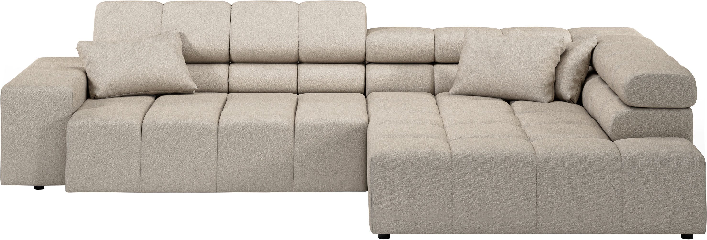 INOSIGN Ecksofa "Ancona incl. Kopfteilverstellung, Breite 319cm, L-Form", w günstig online kaufen
