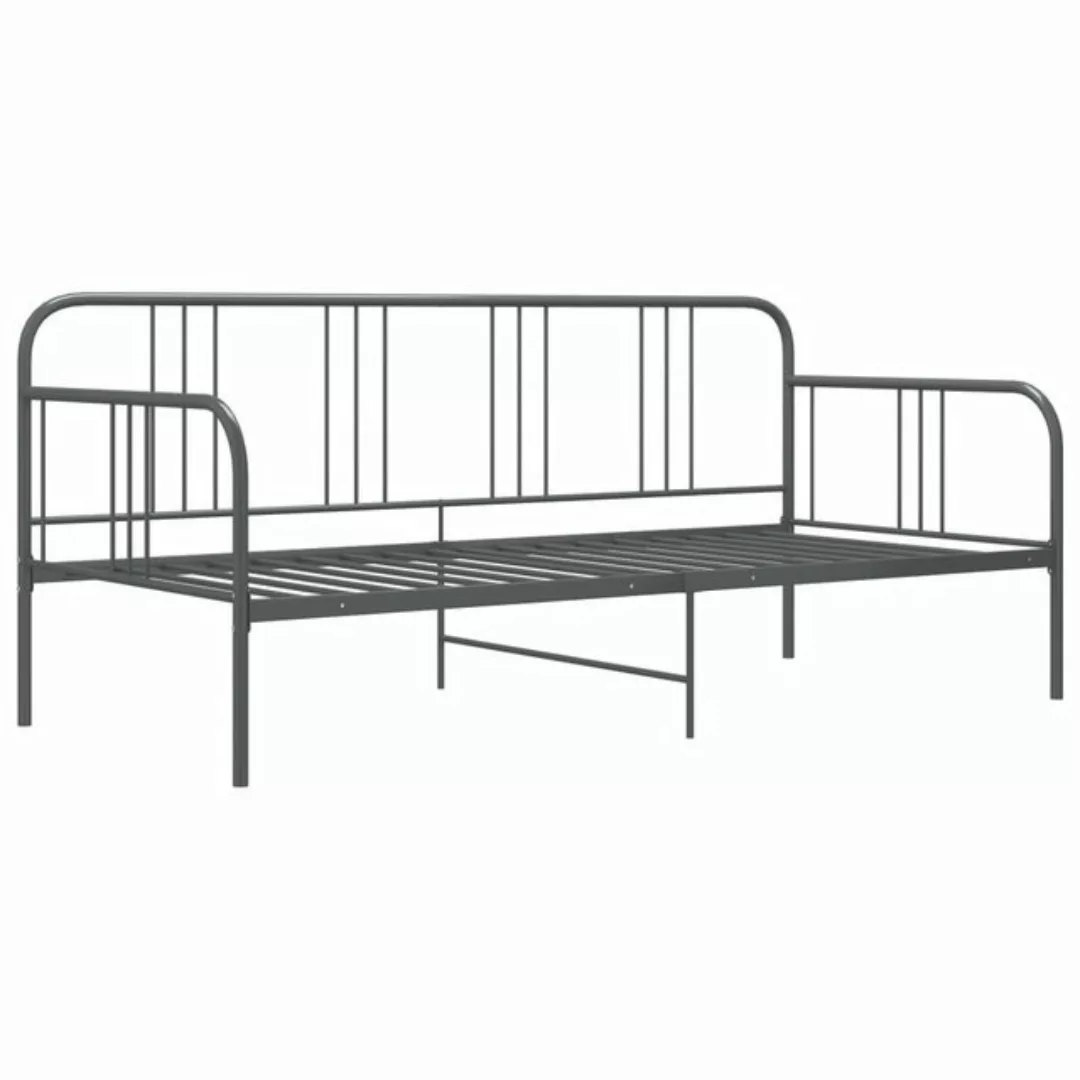 Schlafsofa Bettgestell Grau Metall 90x200 Cm günstig online kaufen