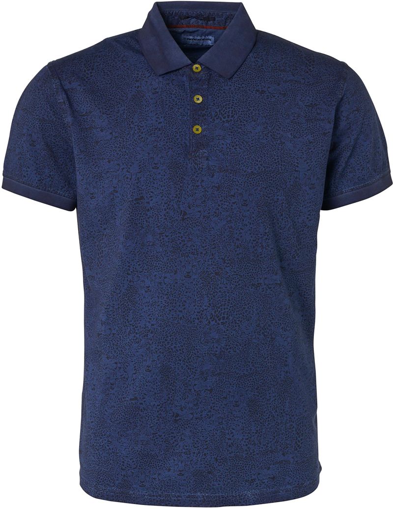 No Excess Poloshirt Print Navy - Größe L günstig online kaufen