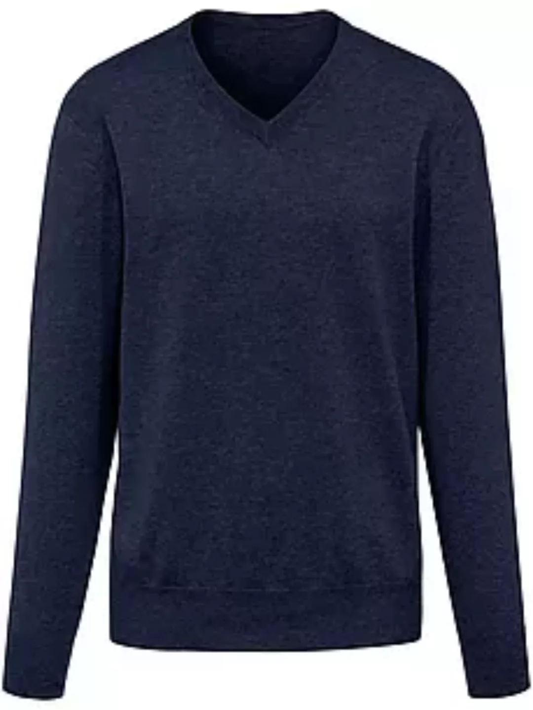 V-Pullover aus 100% Premium-Kaschmir Peter Hahn Cashmere blau günstig online kaufen