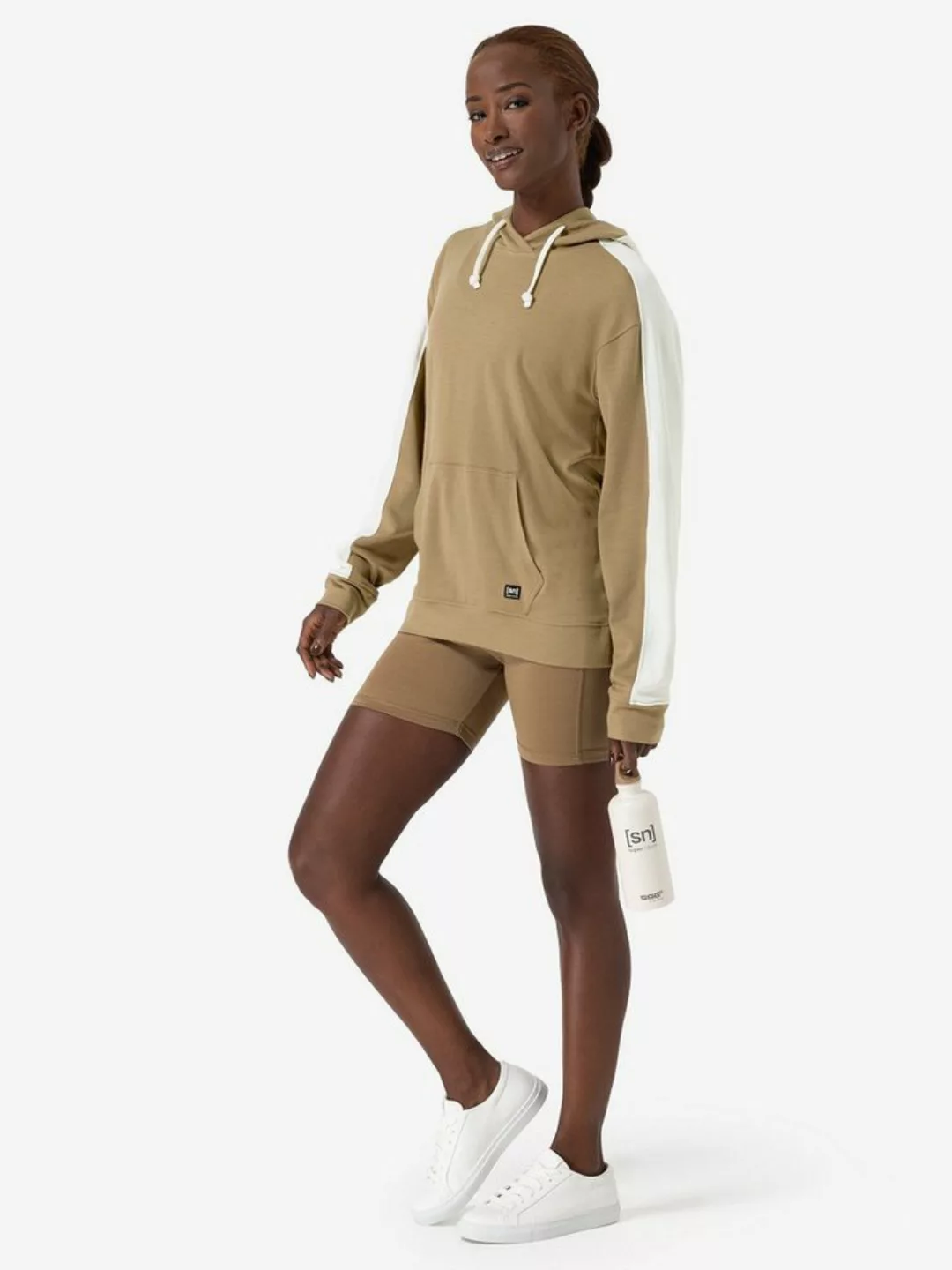 SUPER.NATURAL Hoodie für Damen, Merino Sport COLORADO Gallon Muster, casual günstig online kaufen