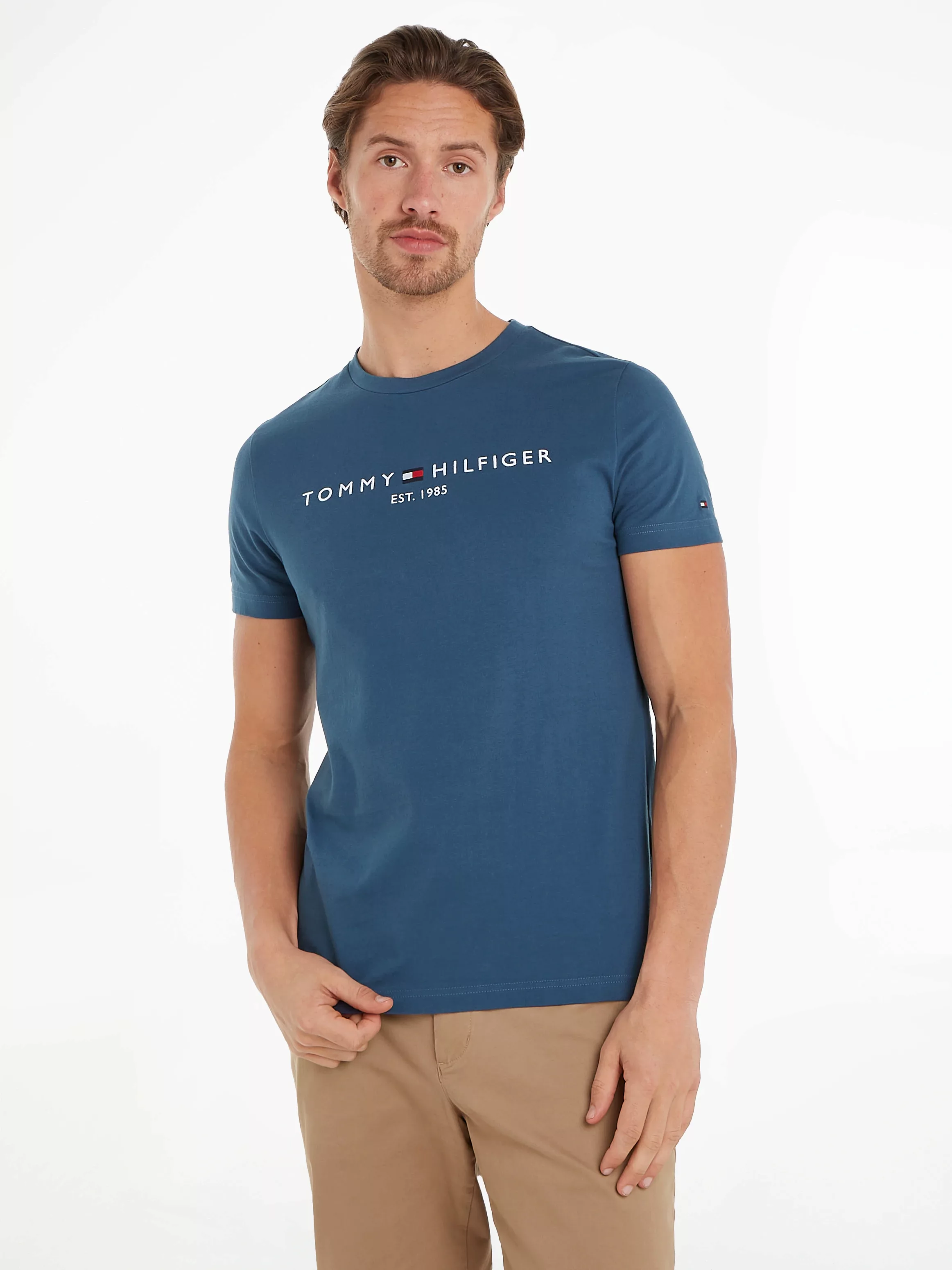 Tommy Hilfiger T-Shirt "TOMMY LOGO TEE", aus reiner, nachhaltiger Baumwolle günstig online kaufen