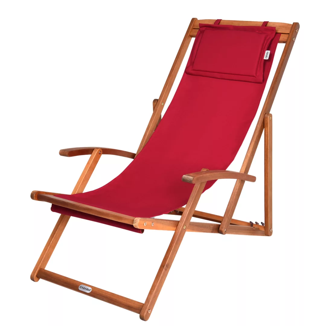 Sonnenliege Rot Akazienholz 94x60x94cm günstig online kaufen
